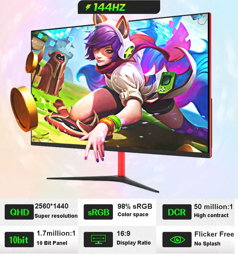 Desktop 27 2k High Resolution 144hz Computer Monitor