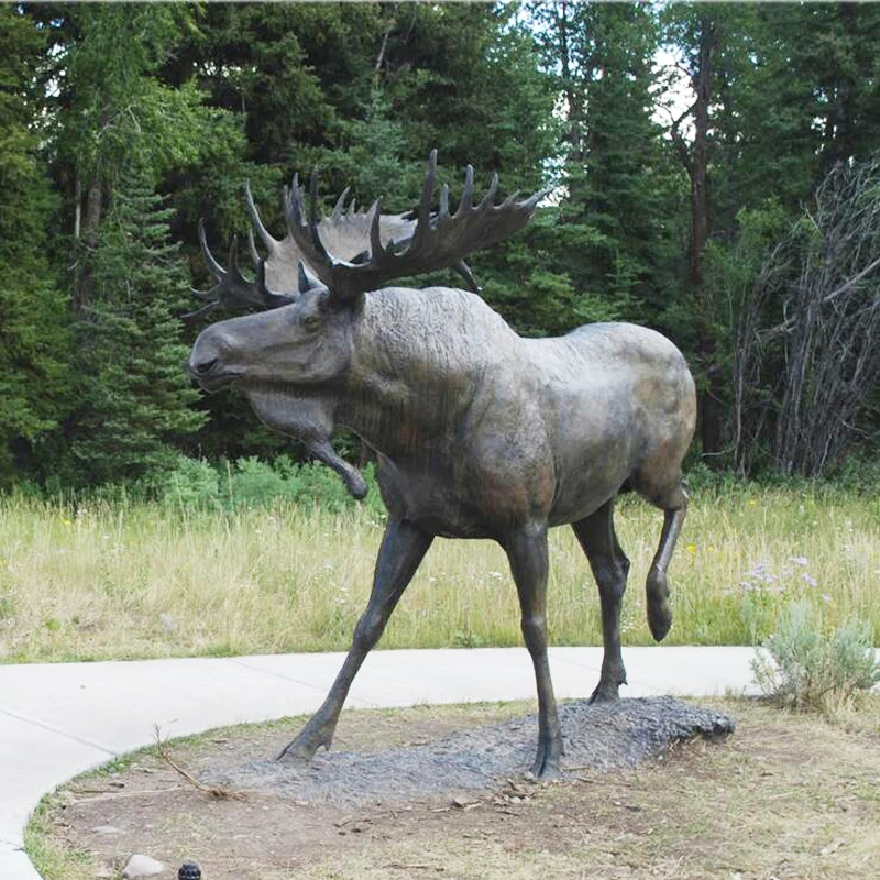 Garden Yard Outside Decoration Metal Craft Life Size Bronze Moose Elk David S Deer Sculpture Buy Bronze Moose Statue Bronze Elk Sculpture David S