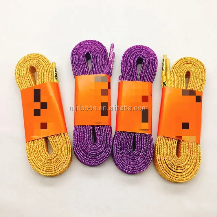 10mm Colored Metallic Glitter Gold Shoe Lace,Flat Shoelaces For Sale Buy 10mm Shoe Lace