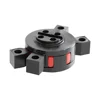 Special OEM Shape Cast Iron Material Curved Jaw Coupling with PU Elements for Hydraulic Pump 75