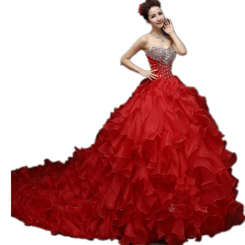 Get Quotations C2 B7 Red Elegant Bride Gown Off Shoulder Shiny Bright Crystal Slender Wedding Dress Women Ball Gown Fashion Get Quotations C2 B7 Red Elegant Bride Gown Off Shoulder Shiny Bright Crystal Slender Wedding Dress Women Ball Gown Fashion