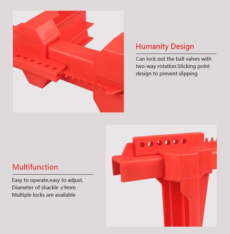 BOSHI Industrial Safety PP Material Adjustable Gate Valve Lockout Kits