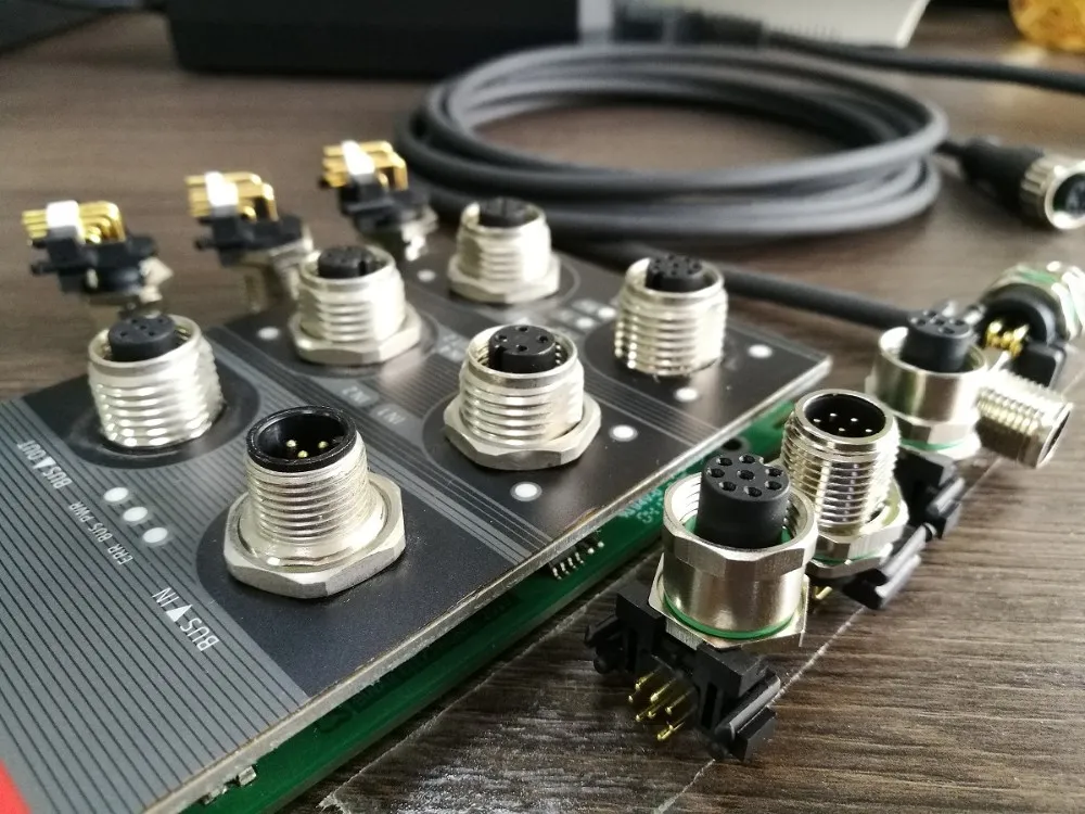 M12 Panel Connector M12 Panel Mount Connectors M12 5pin Male Panel