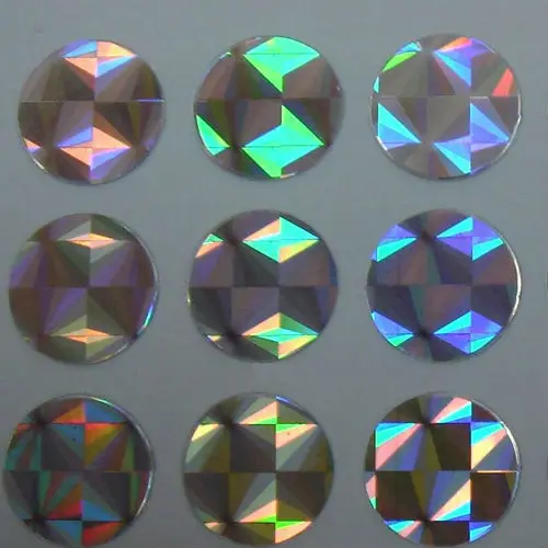 silver hologram stickers, Void Holograms 3d hologram sticker, laser label