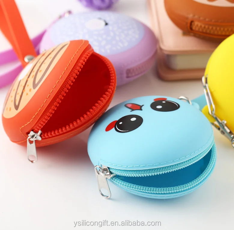 Promotional Custom Printing Zipper Gift Silicone Mini Coin Purse Bag Cute Hand Bag For Girls