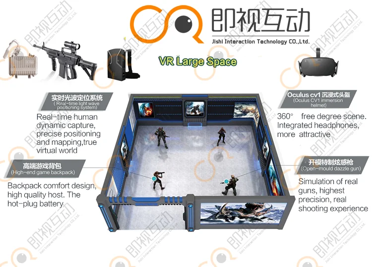 Hot sales vr backpack machine Multi-Players Large Space VR shooting games Virtual Reality Simulator