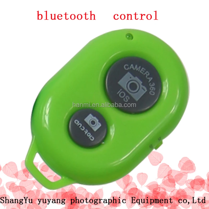 Green colour bluetooth shutter release remote control for cell phone selfie use