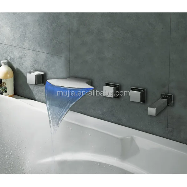 {Badewannen armaturen wasserfall
27} Wand keine Batterie Wasserfall führte badewanne wasserhahn mit ... | {Badewannen armaturen wasserfall
27}