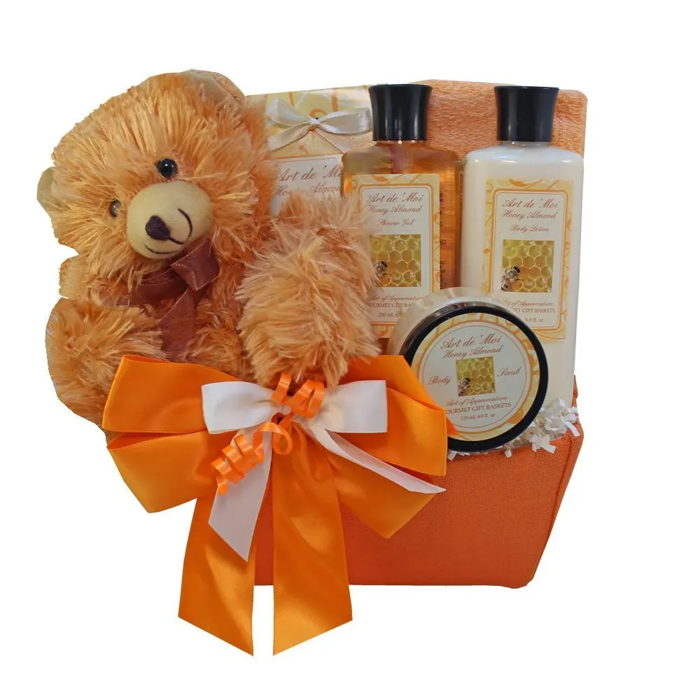 Art of Appreciation Gift Baskets Honey Bear Spa Bath and Body Gift Set