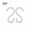 57*30mm Multiple White ABS Symmetrical Small Plastic Coated S Hooks for Hanging Buckets Kitchenware Shower Tools