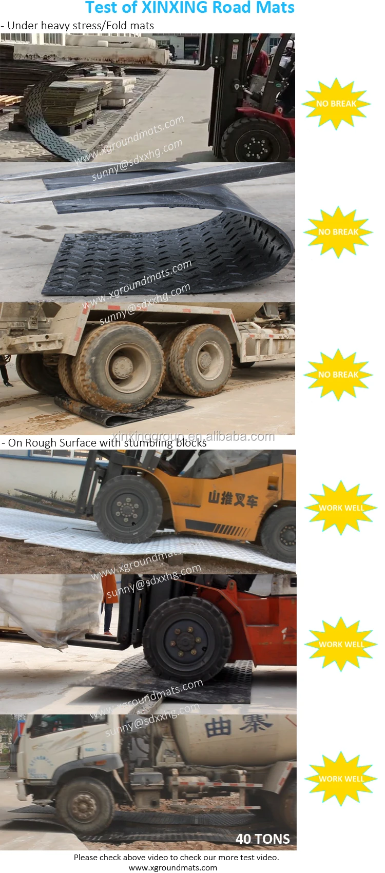Temporary road Access matting