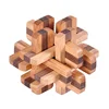 Classic IQ Mind Test Wooden Brain Teaser Puzzles Kongming Locks for Kids