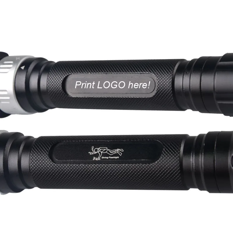 Professional T6 Waterproof Dive Flashlight Rechargeable LED Scuba Diving Equipment