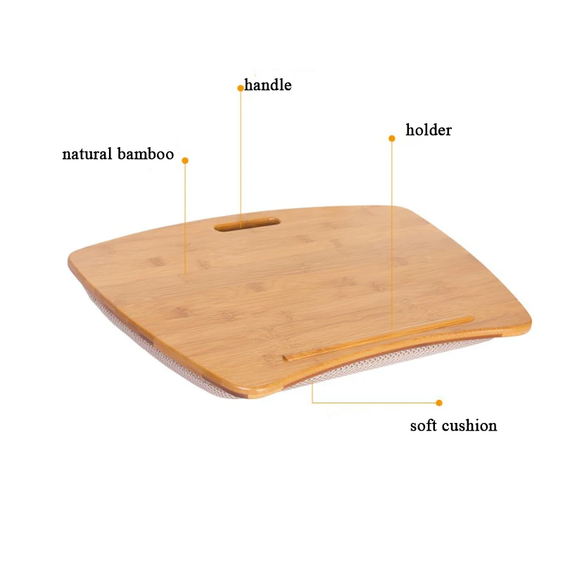 Bamboo Laptop Lap Desk Of Extra Large Size Portable Jumbo Laptop