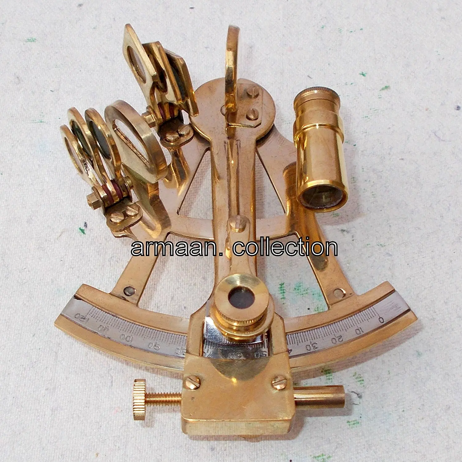 VINTAGE BRASS MARINE SEXTANT ASTROLABE ANTIQUE MARITIME NAUTICAL SHIP SEXTANT