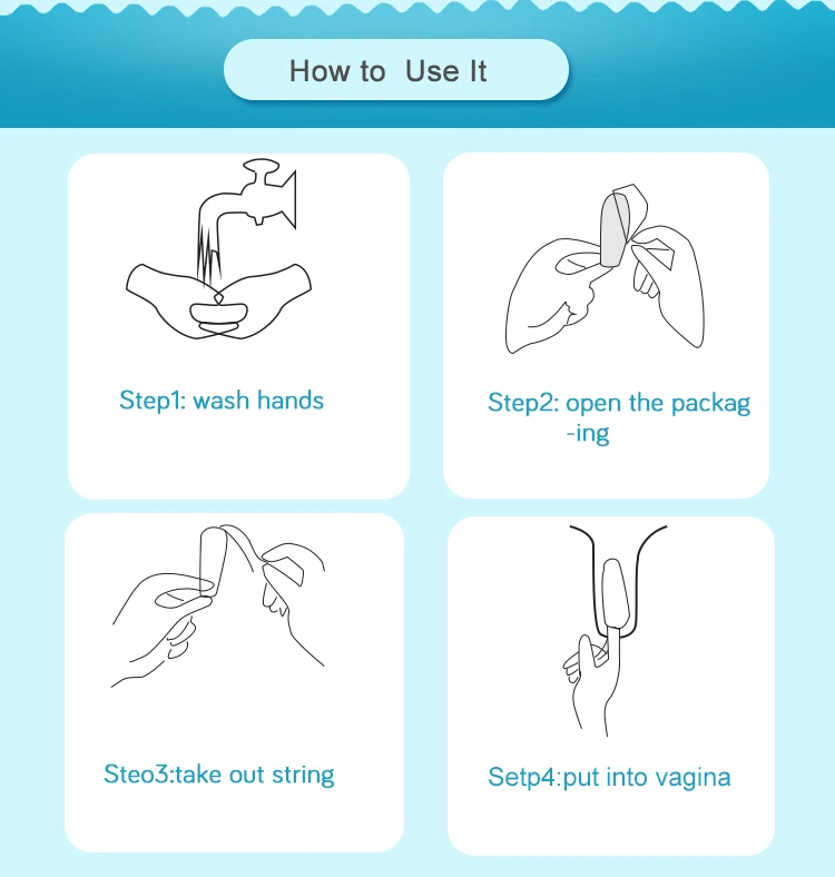 Wholesale 100 Natural Sterile Digital Cotton Tampons Buy Tampons