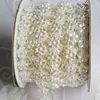 Fashion wholesale Flower Plastic Pearl Beaded Trimming Lace Edge Garland for DIY Sewing Craft Garment Decoration