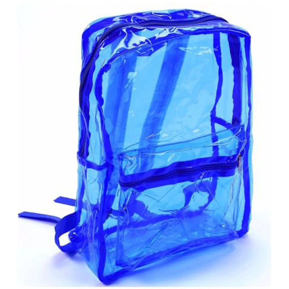 Stylish Clear Transparent Pvc Backpack Student Teenage Plastic Shoulder