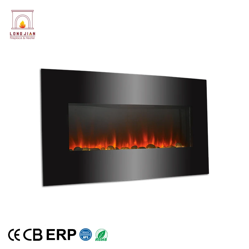 Home Decor Led Electric Wall Mounted Fireplace Heater With Remote