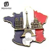 wholesale France architecture enamel 3d logo Paris Eiffel Tower metal souvenir fridge magnet