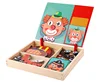 Hot selling 3D wooden brain games magnetic puzzle educational toys kids