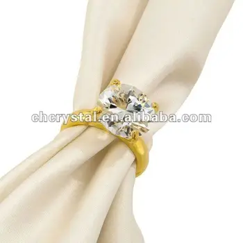 20mm Diamond Gold Wedding Napkin Ring Decoration 20mm Diamond Gold Wedding