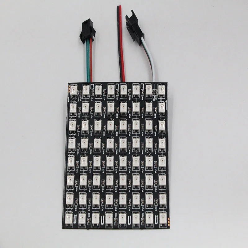 Color Changing Addressable DC5V WS2812B SK6812 IC Built-in 8*8CM LED Panel Matrix Lights