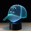 MLB010 2018 hot sale 3d bulbing MBL Baseball cap acrylic Illusion LED Night Light boston red sox