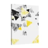 White triangle geometric pattern canvas print poster