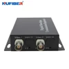 2-CH Analog signal to digital signal fiber optical video converter with 2 channel reverse data FC 20KM