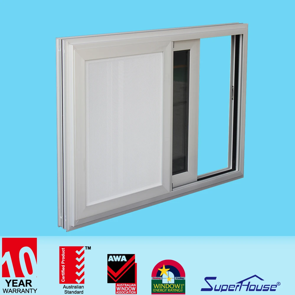 Superhouse AS2047 standard 4panel sliding window tinted glass aluminum window and doors