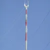 hot galvanized solid round steel guyed communication tower