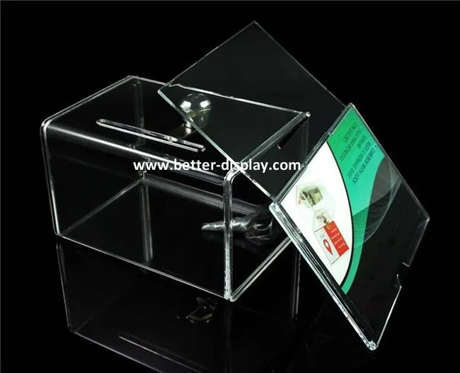 Wholesale Acrylic Plastic Donation Boxes With Lock Buy Wholesale