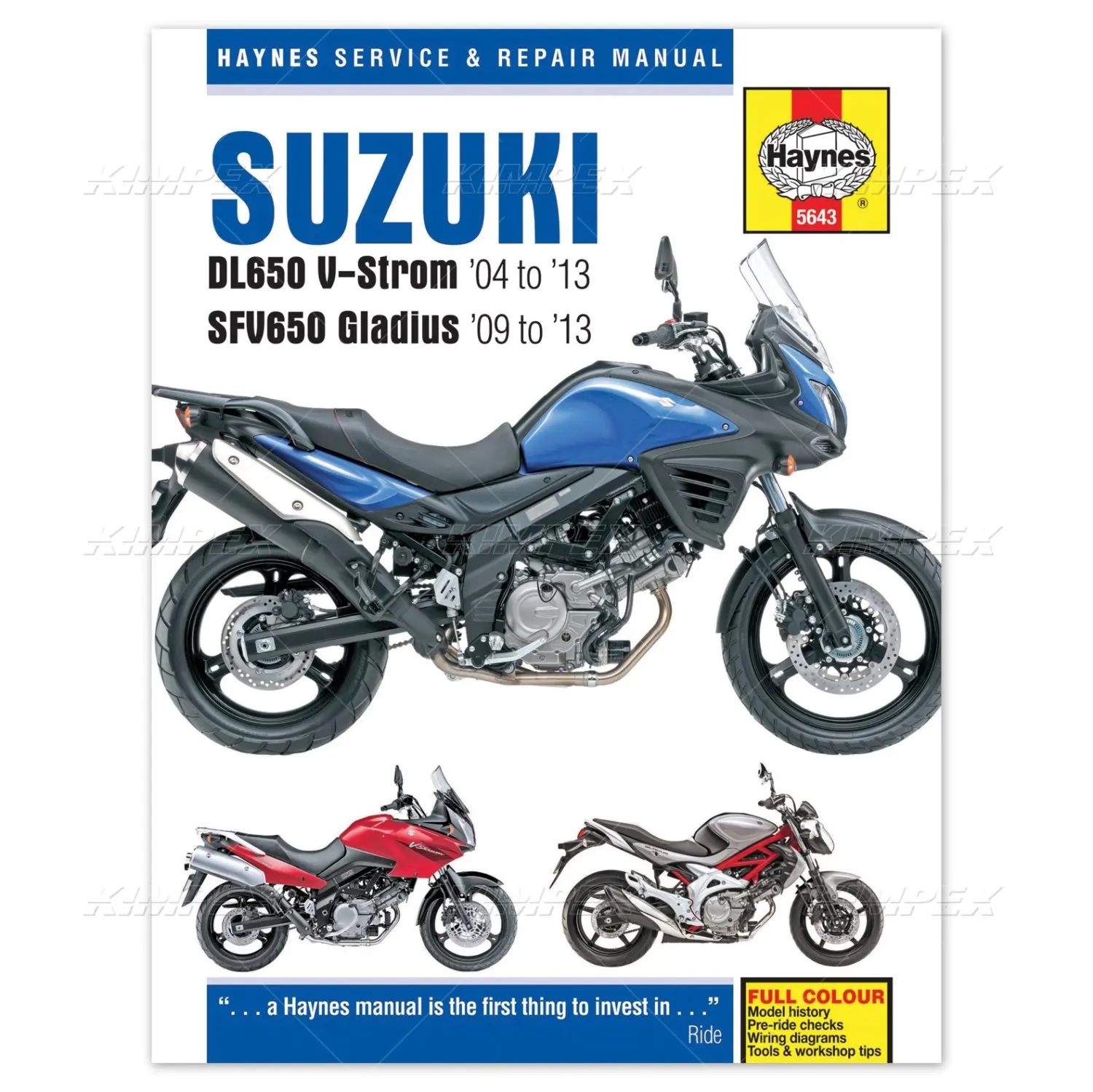 Get Quotations · Haynes M5643 Manuals Manual Dl650 V-Strom