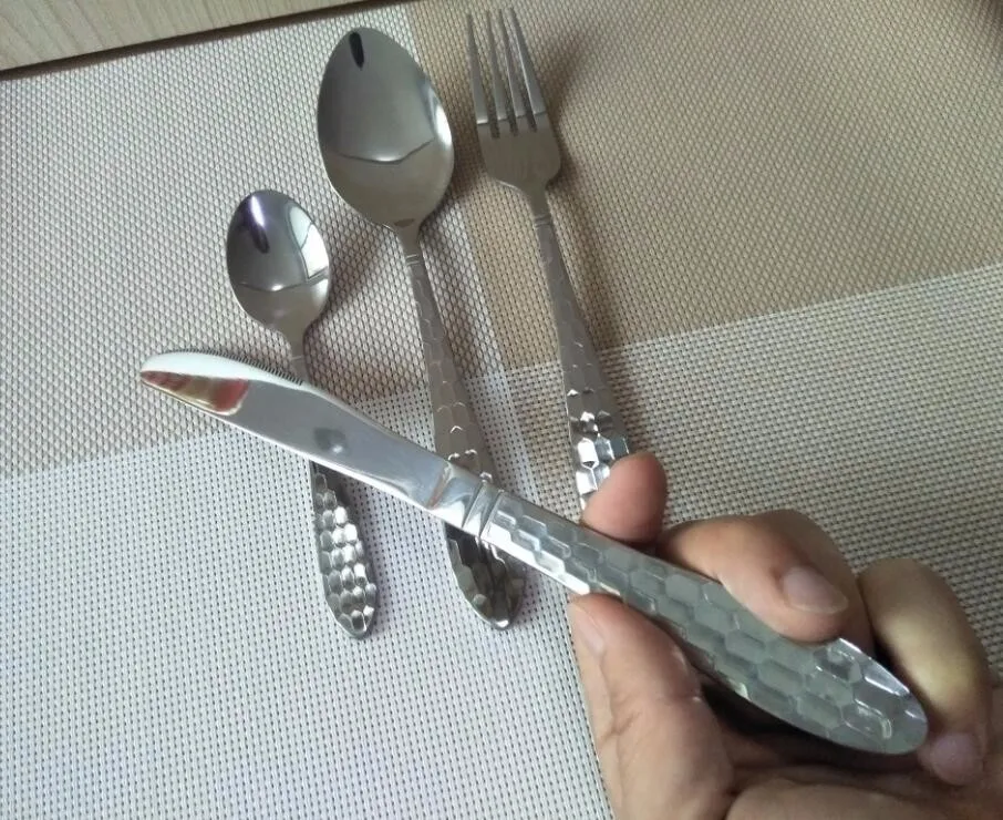 Restaurant Cutlery 24pcs Cutlery Sets Silver Stainless Steel Flatware