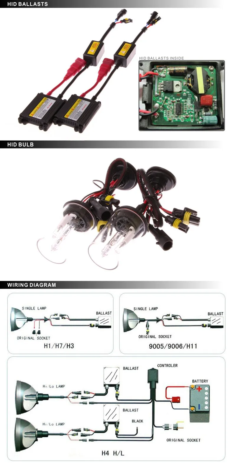 Kit De Ballast Mince Ampoules Au Xénon Hid,Ampoules À Double Xénon