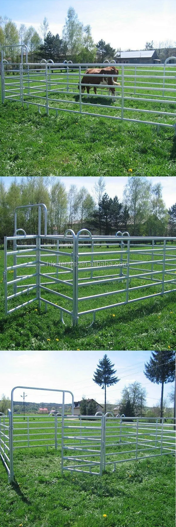 Temporary Metal Fence Removable Cattle Horse Yard Panel Mobile Livestock Panel Gate,Sliding Gate