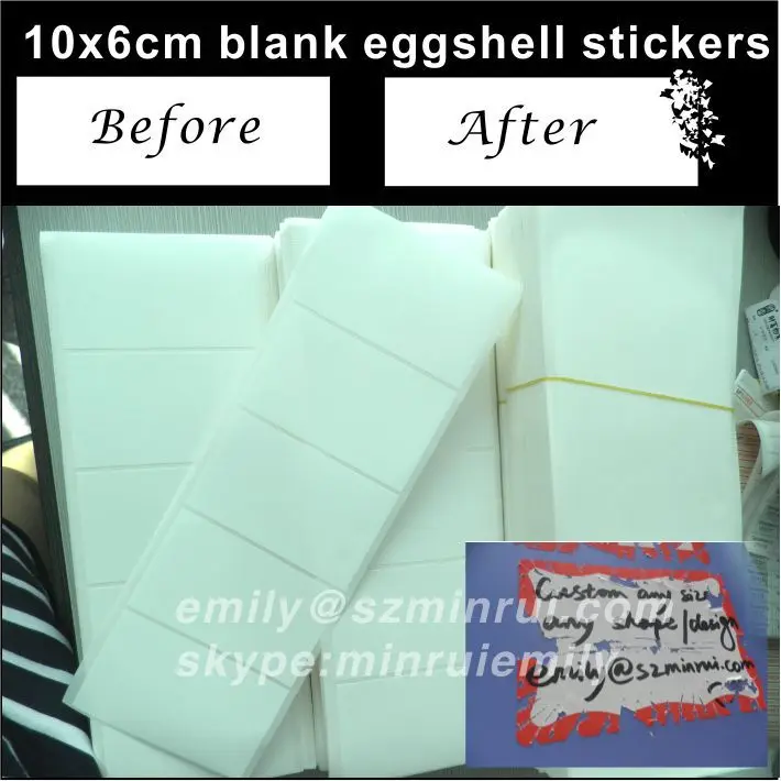 Custom Blank Eggshell Sticker In Sheets Or In Rolls,Custom Blank Vinyl