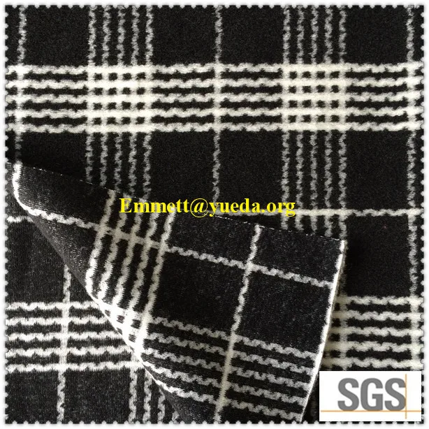 black and white knit fabric