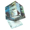 Customized Glass Crystal Cube Photo Frame For Souvenir