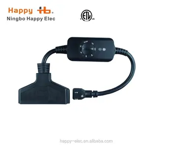 3 Outlets Weatherproof 24 Hours Mechnical Black W Photocell Light 3 Outlets Weatherproof 24 Hours Mechnical Black W Photocell Light