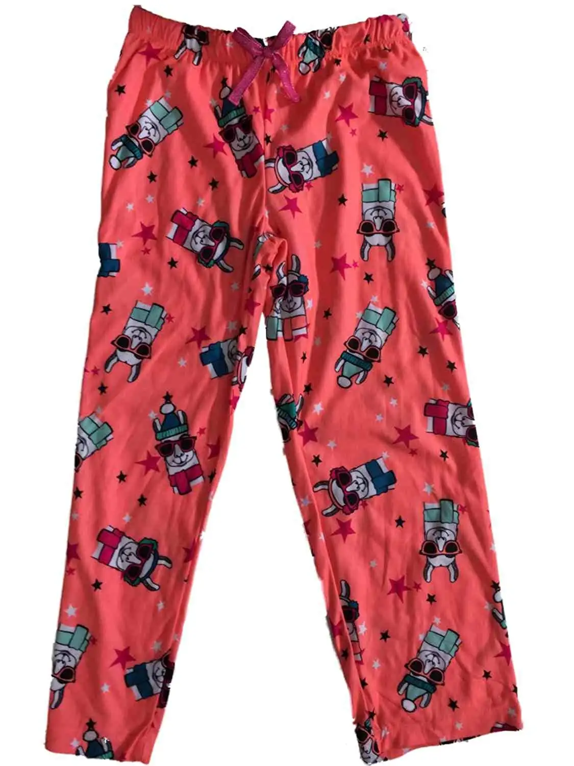 jcp Girls Black /& Pink Heart Fleece Sleep Pants Pajama Bottoms Lounge
