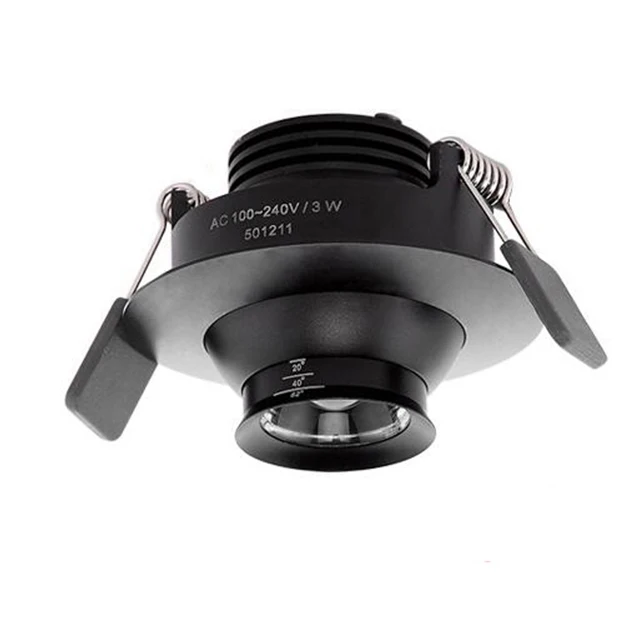 antiglare function 3w 5w narrow beam up and down recessed led down light for stand display case
