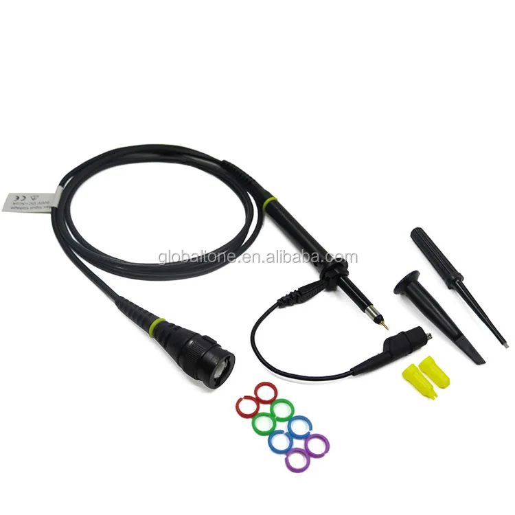Pair Oscilloscope 100MHz x1 x10 BNC Clip Probe Oscope BNC & clip cable Test Cord