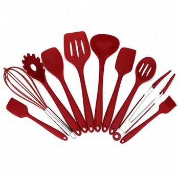 black silicone cooking utensils