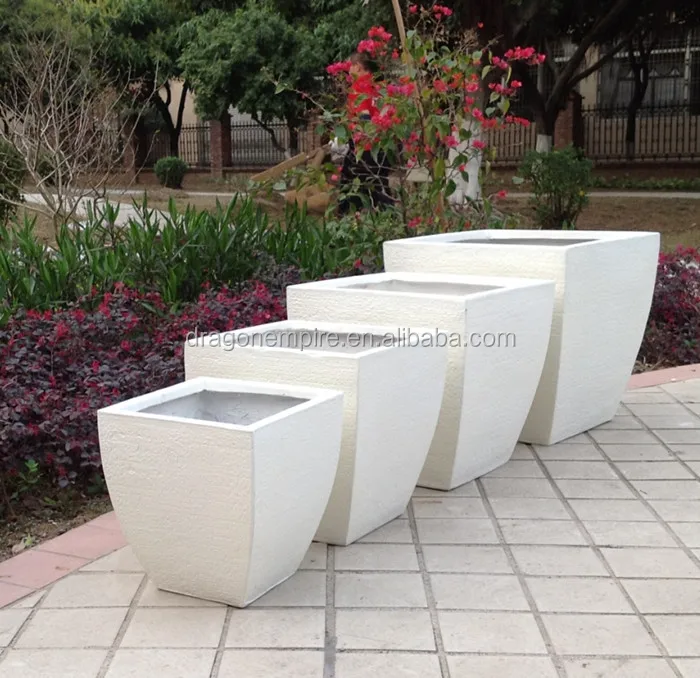 Large Outdoor Rectangular Fibergl Clay Planter Box White Square Large Outdoor Rectangular Fibergl