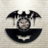 Bat Shape Vinyl Record Wall Clock Frameless CD Art Clocks