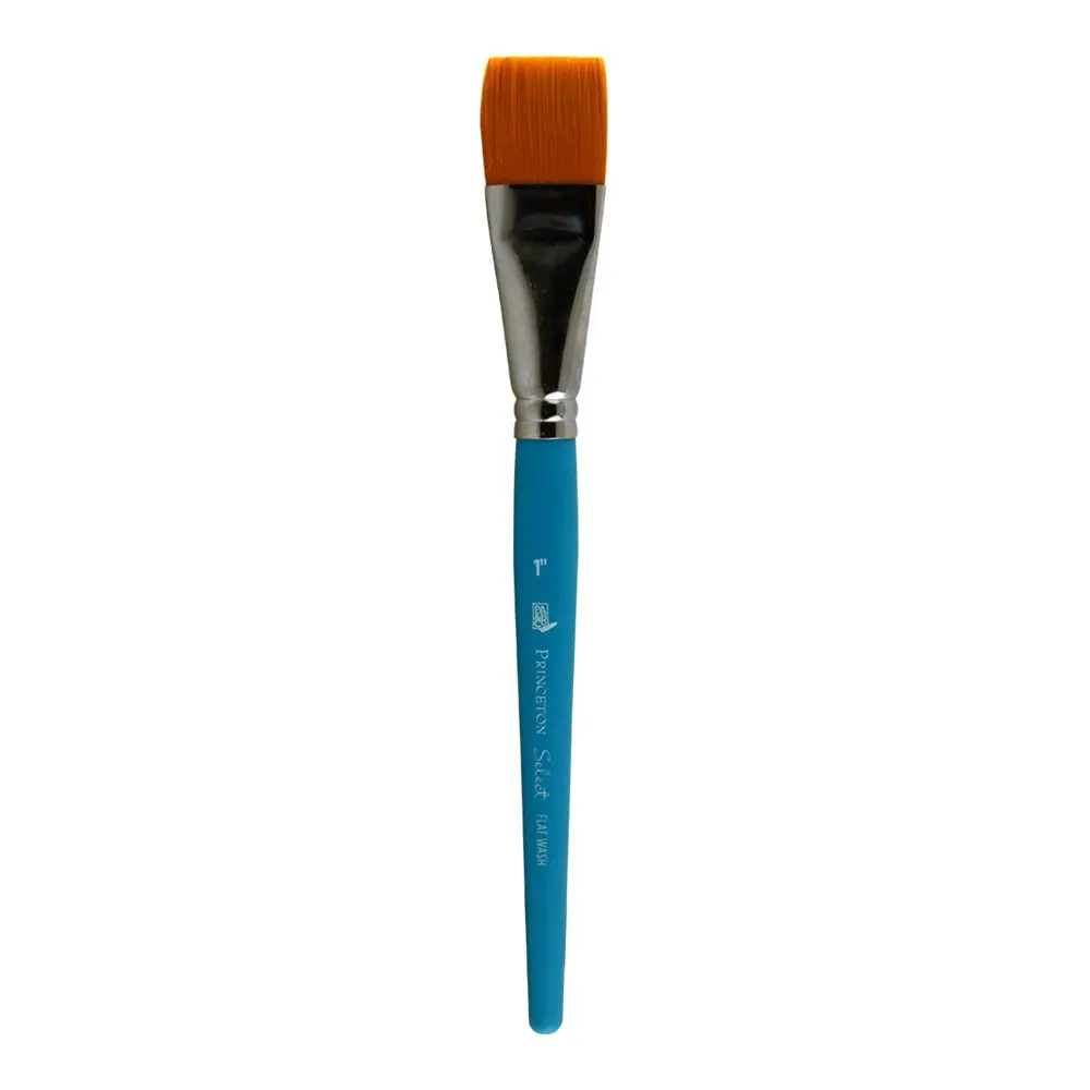 Princeton Artist Brush Select Synthetic Brush Flat Wash 1" Width