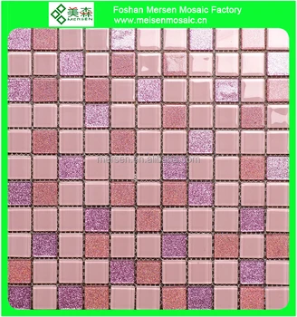 Msz4009 Purple Mosaic Tile Backsplash Tiles Glass Pink