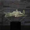 Acrylic Sports Car airplane plane Tanks Night Light 3D Military Tank Car Visual Lamp Colorful Bedside Lamp
